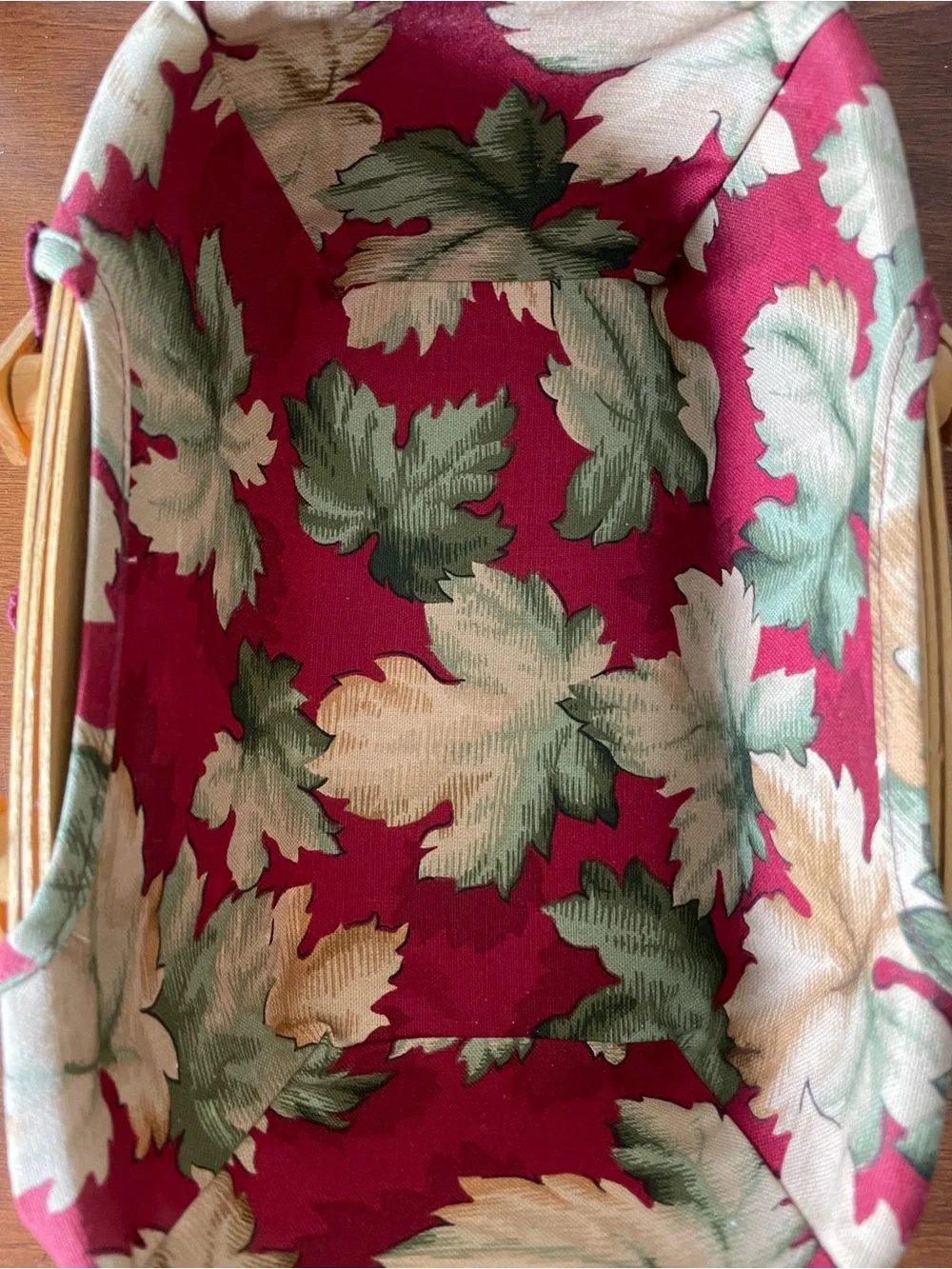 Longaberger Basket Woven Memories Yr 2000 Material Cover Plastic Liner Vintage